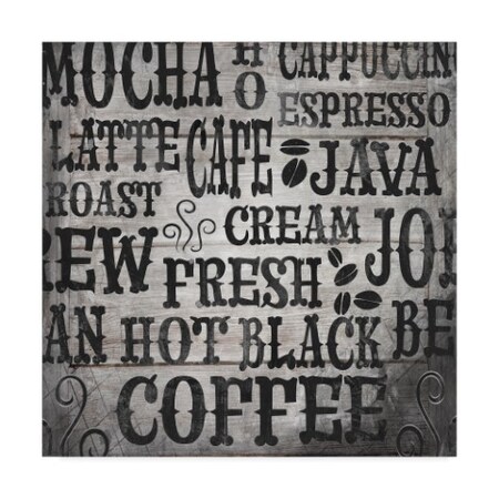 Trademark Fine Art Lightboxjournal 'Coffee Phrases' Canvas Art, 18x18 ALI23751-C1818GG